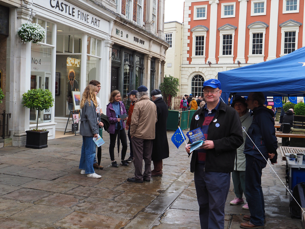 snap of the street stall in st Helens square