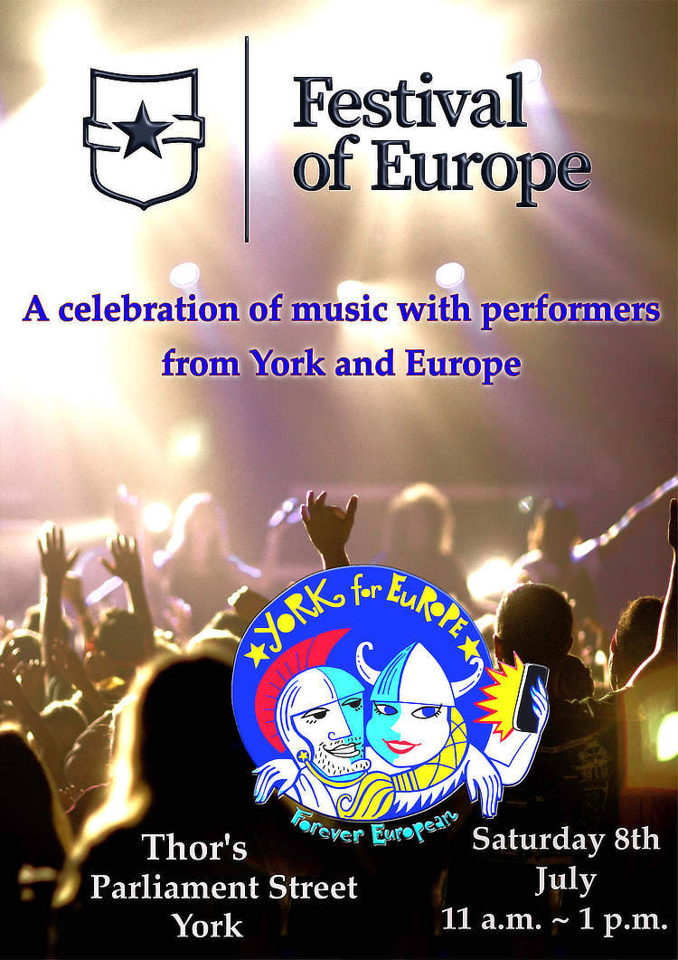 photograph from York for Europe Festival of Euorpe Celebration 2023