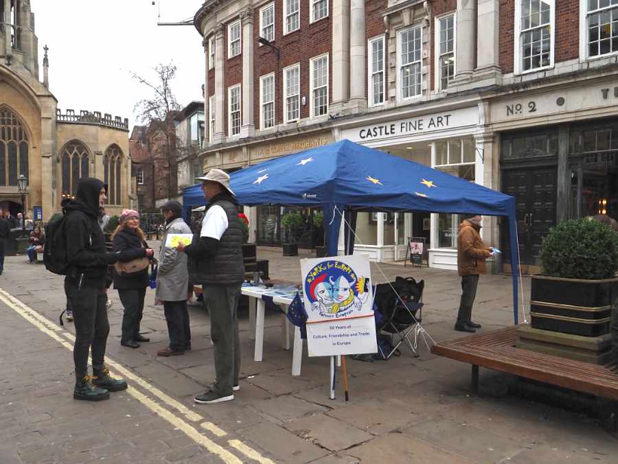 snap of the street stall in st Helens square