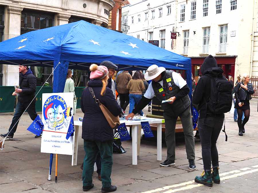 snap of the street stall in st Helens square