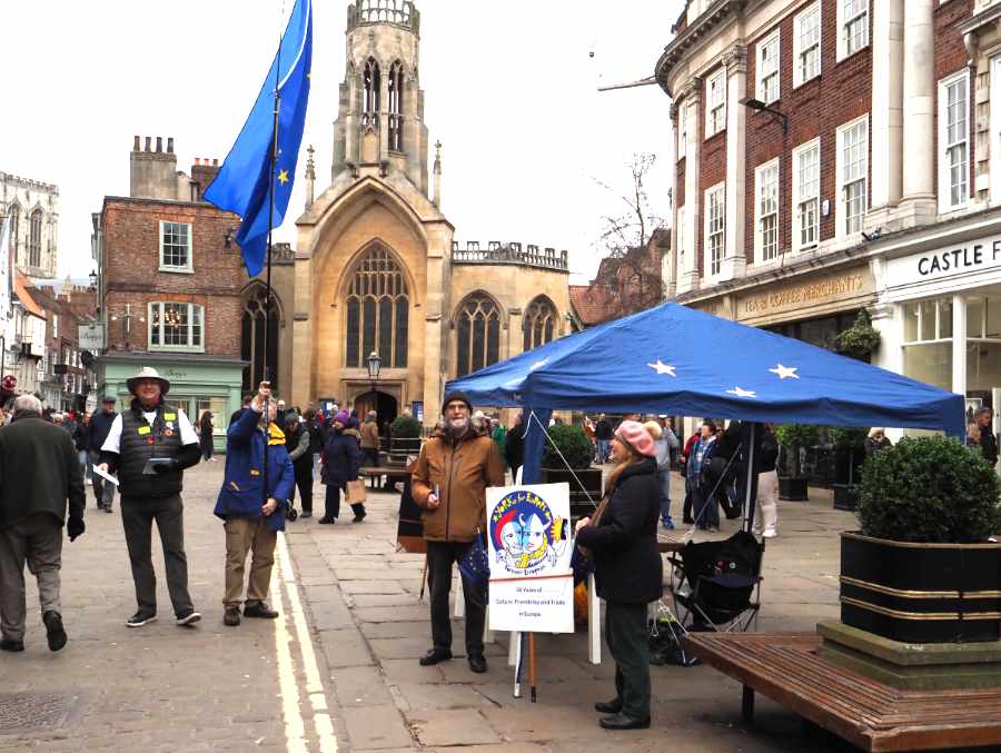 snap of the street stall in st Helens square