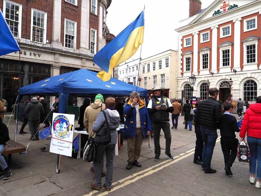 snap of the street stall in st Helens square