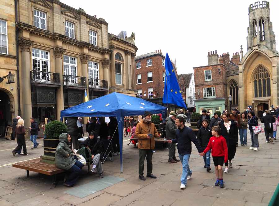 snap of the street stall in st Helens square