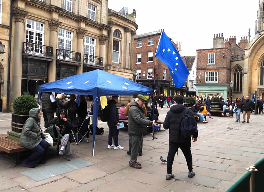 snap of the street stall in st Helens square