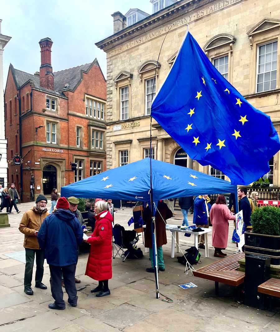 snap of the street stall in st Helens square