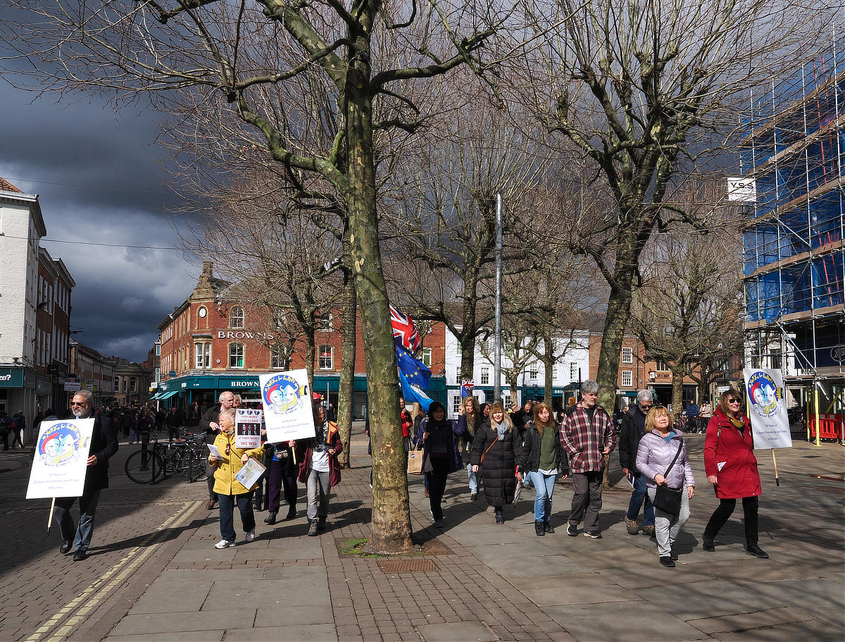 during the march