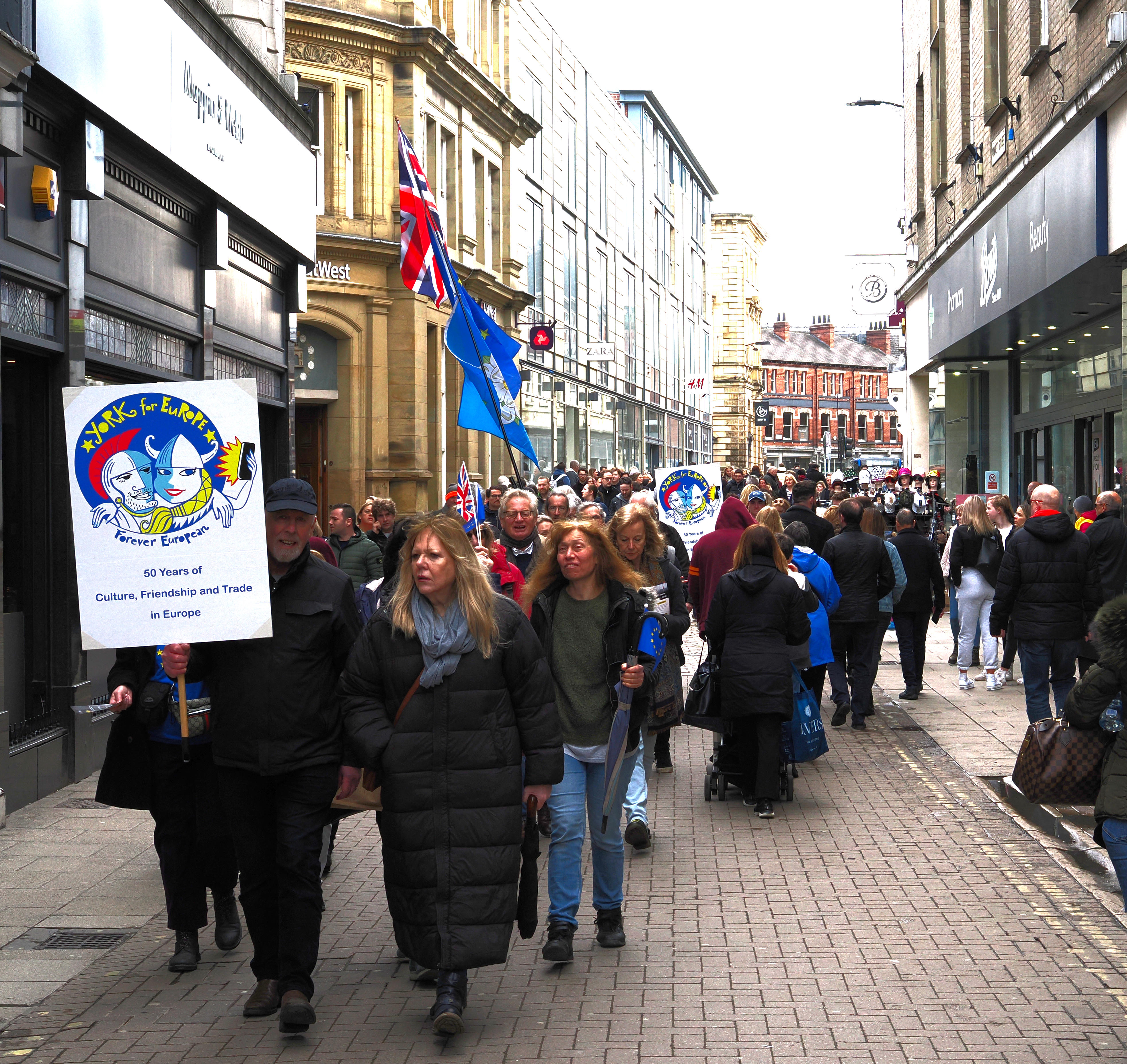 during the march