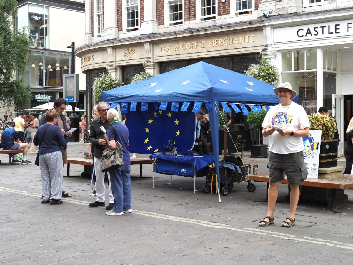 snap of the street stall in st Helens square