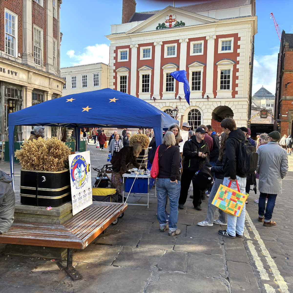 snap of the street stall in st Helens square