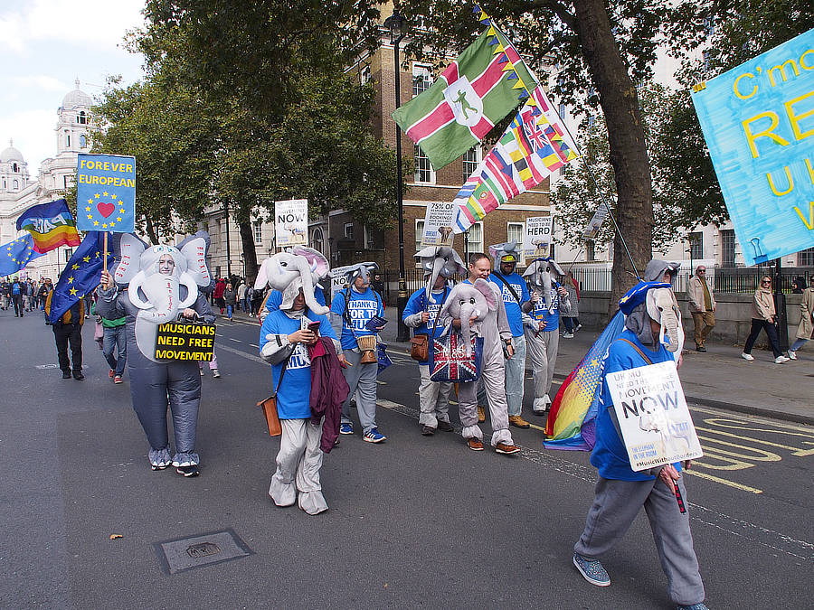 during the march