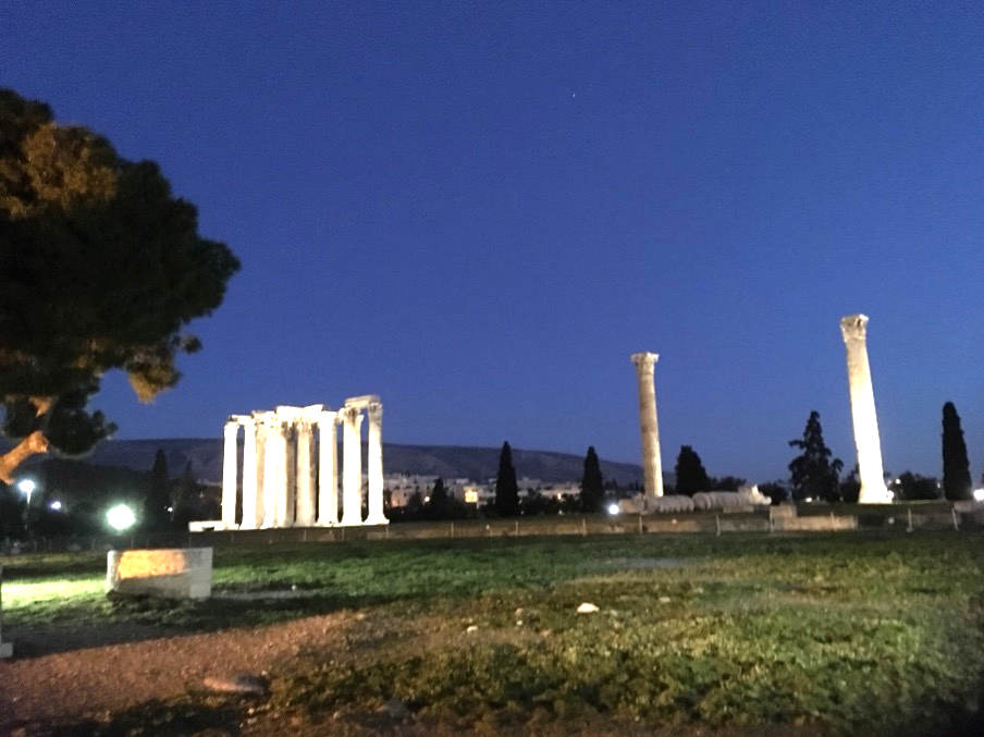 athens at night